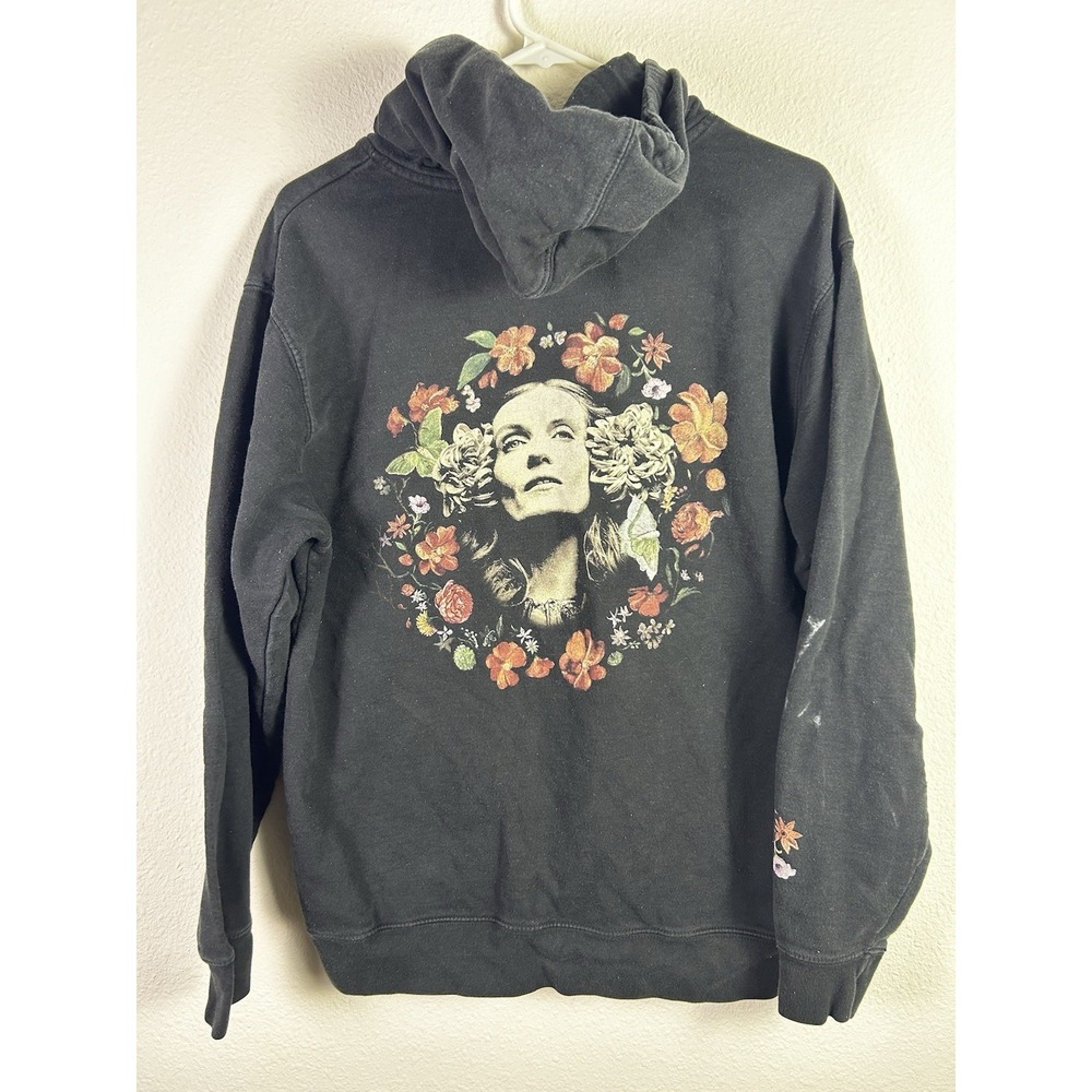 Florence + The Machine Hoodie Mens  Black Floral Graphic Band Tour‎